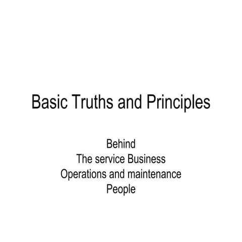 Basic truths and principles   t me 04-12-2012