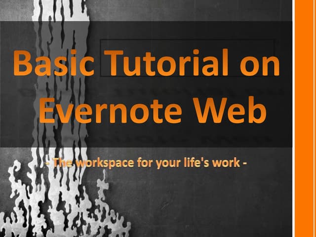 Basic tutorial about evernote