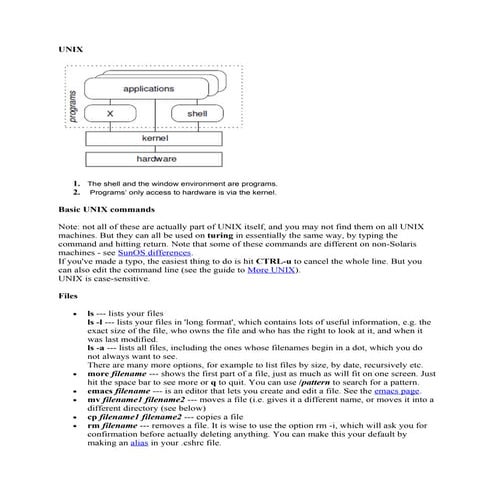Basic Unix Commands | DOC