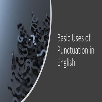 Basic uses of punctuation