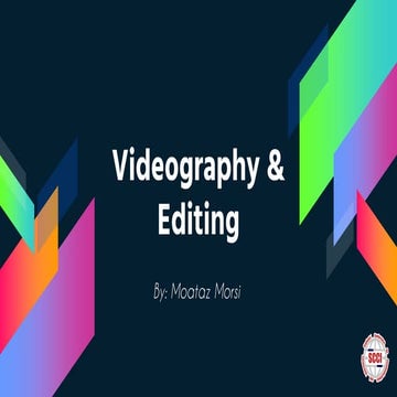 Basic videography & editing training SCCI'18