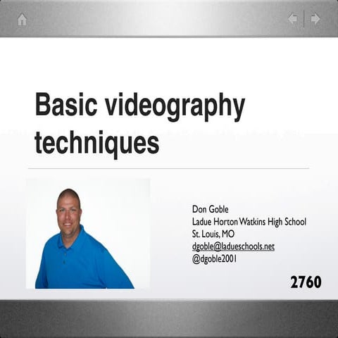 Basic Video Techniques JEA/NSPA Fall 2012