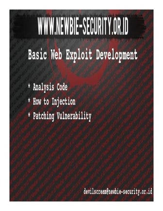 Basic Web Exploit Development