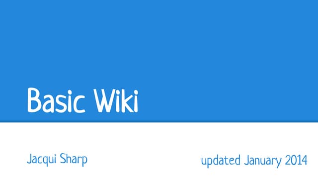 Basic wiki