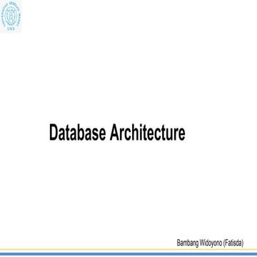 2. Architecture DataBase (Arsitektur Basis Data)