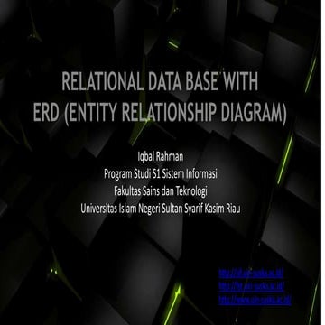 Entity Relationship Diagram | PPT | Free Download