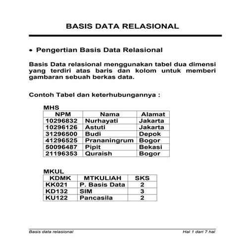 Basis data relasional