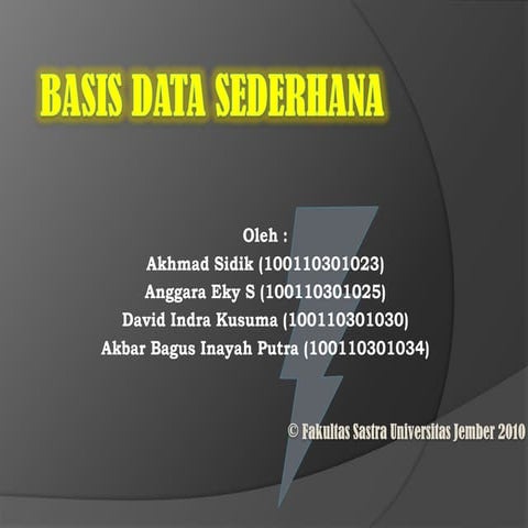 Basis data sederhana