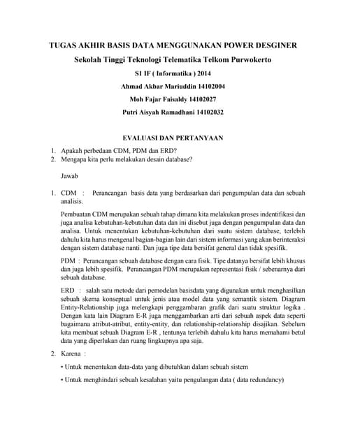 Pembuatan tabel pada database untuk KHS | DOC
