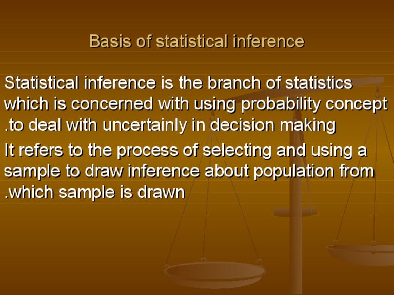 Basis of statistical inference