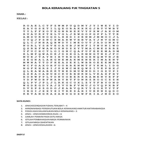 Basketball wordsearch