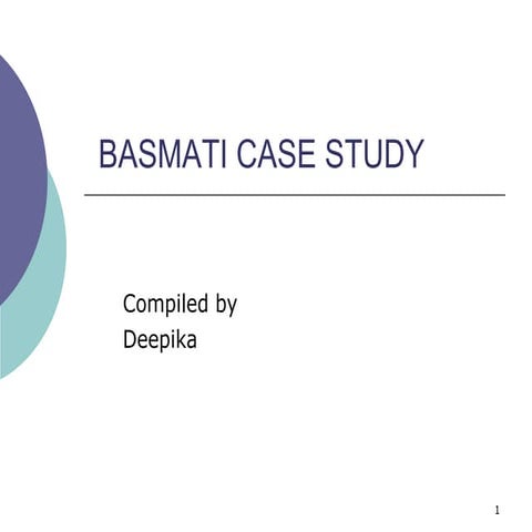  Basmati rice case study