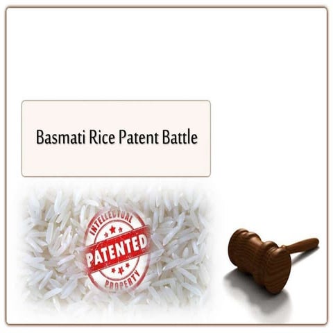 Basmati Rice Patent Battle