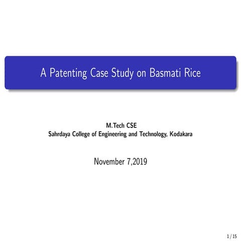 Basmati rice patenting_case_study