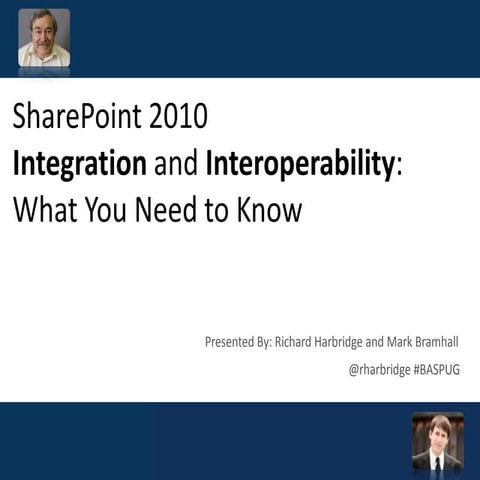 SharePoint Integration and the BDC - Richard Harbridge and Mark Brahmhall