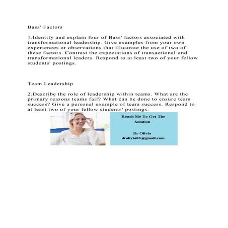 Bass Factors1.Identify and explain four of Bass factors associa.docx