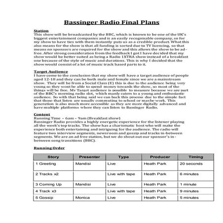 Radio programme review | DOCX