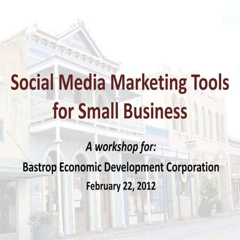 Social Media Marketing Tools for Small Business | PPT