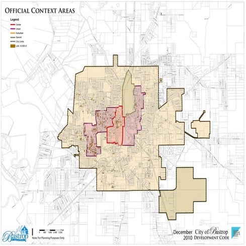 Bastrop official context areas
