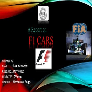 A Seminar Report on_Formula 1 Car. | PPTX