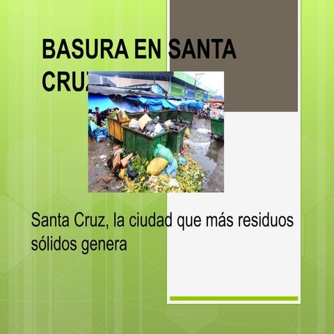Manejo de la basura en Santa Cruz | PPTX