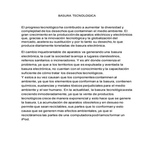 Basura tecnologica