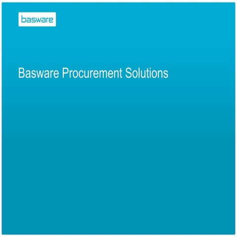 Procurement Solutions - Paul Turner