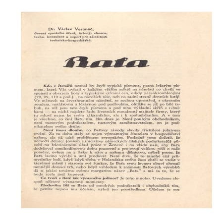 Baťa brožúra z 30. rokov