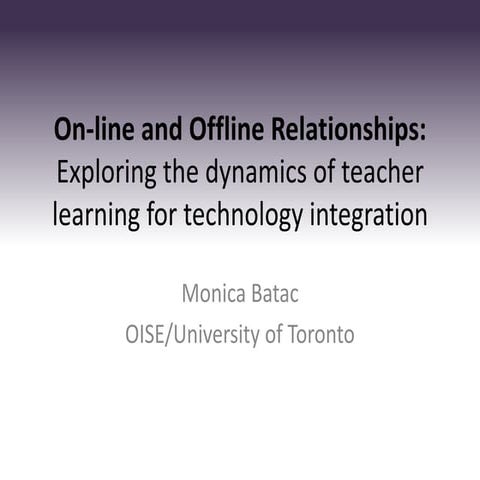 Monica Batac - OTFOADE Conference, Feb 4, 2012