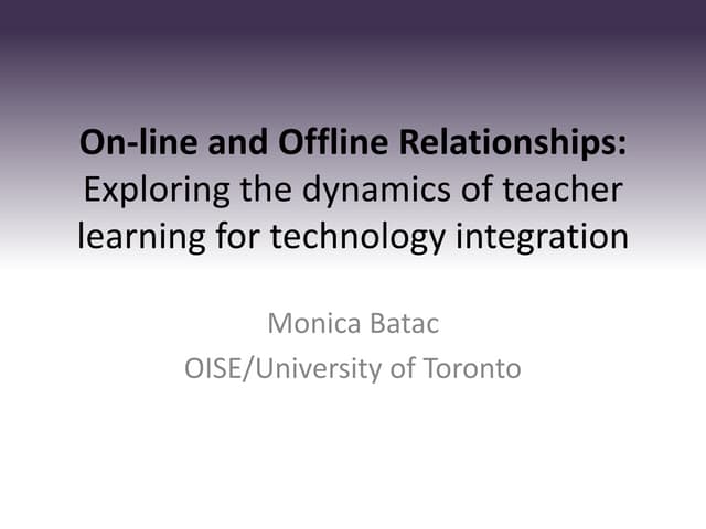Monica Batac - OTFOADE Conference, Feb 4, 2012