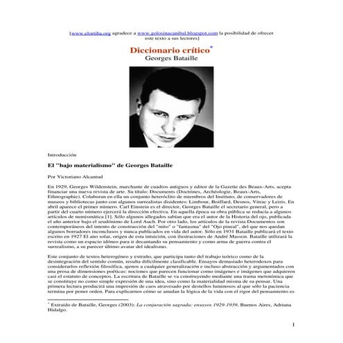 Bataille   dicionário crítico (espanhol)