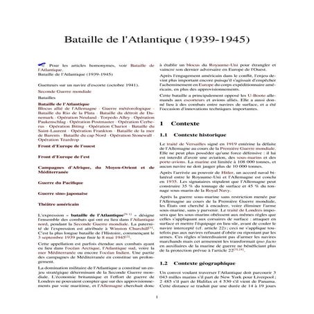 Bataille de l'atlantique (1939 1945)