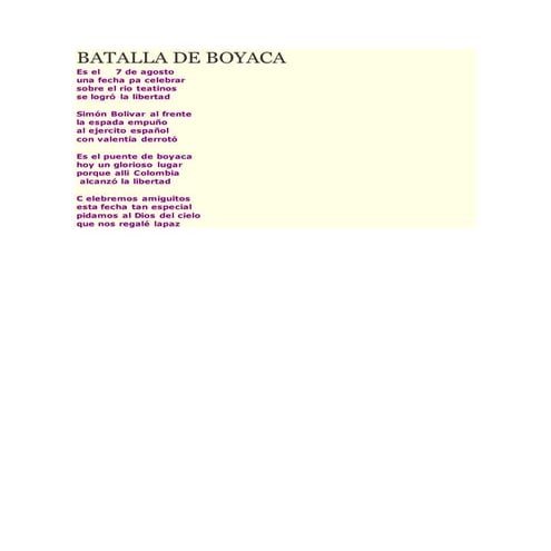Batalla de boyaca | DOCX