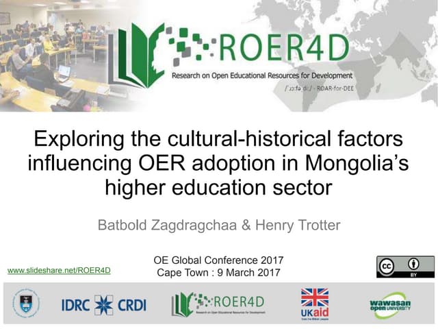 Exploring the cultural-historical factors influencing OER adoption in Mongoli...