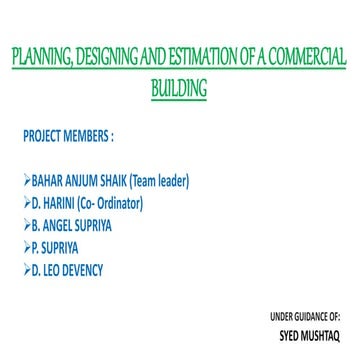 PLANNING AND ANALYSIS OF A COMMERCIAL BUILDING 