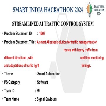 Smart Traffic Management System presentation | PPTX