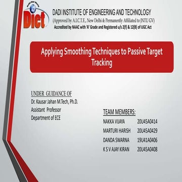 Applying Smoothing Techniques to Passive Target Tracking.pptx
