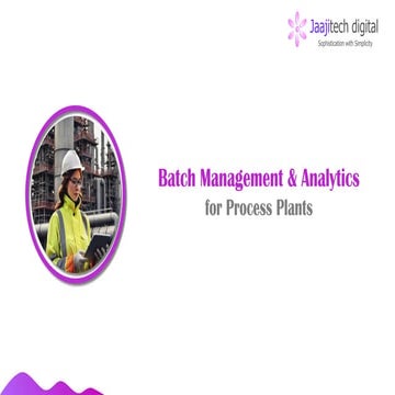 inSis - Batch Management & Golden Batch Analytics by Jaajitech.pdf