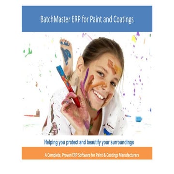 BatchMaster ERP for Paint and Coatings