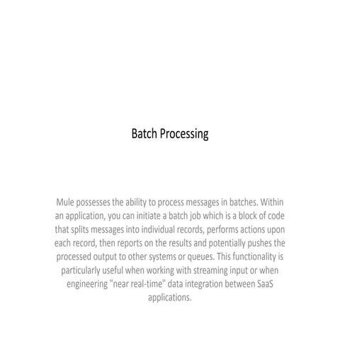 Batch processing | PPT