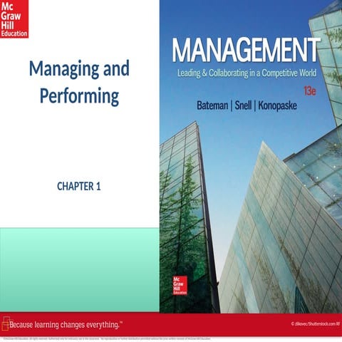 Management Book PowerPoint slides chapter one