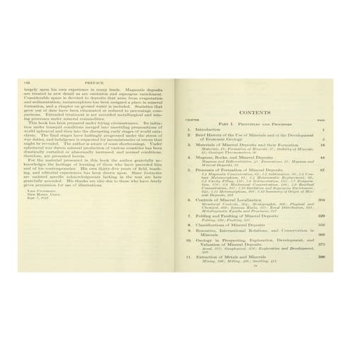 Bateman  mineral deposits - chapters 1 to 5