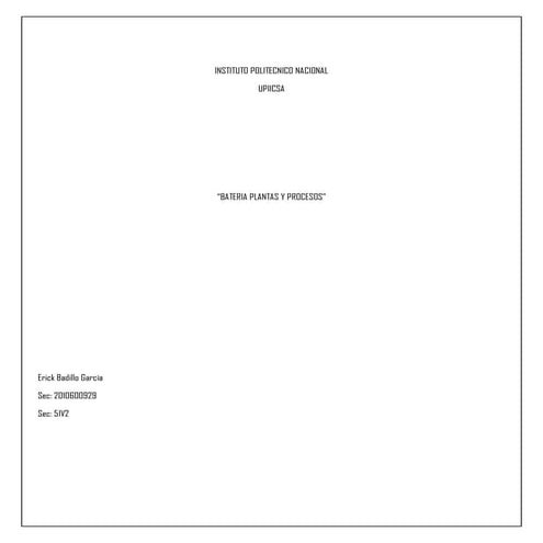 Bateria planas y procesos