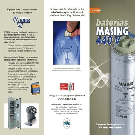 Baterías de condensadores Masing® | PDF