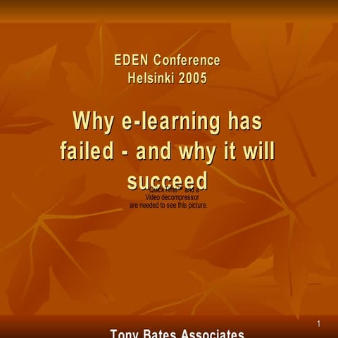 Why e-learning has failed - and why it will succeed