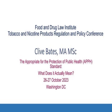 The APPH Standard:  What Does it Actually Mean?