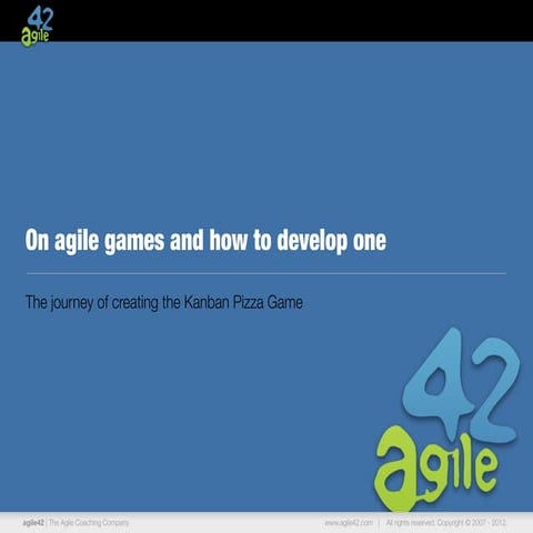 On agile games and how to develop one