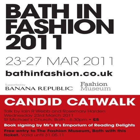 Bath in Fashion ticket posters