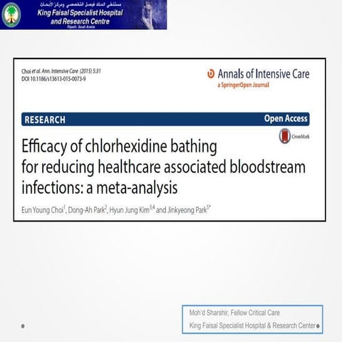 Bathing of critically ill patients with chlorhexidine decreases hospital acqu...
