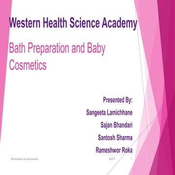 Bath preparation and baby cosmetics(1)